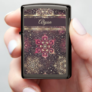 Enchanting Ornate Snowflakes Zippo Lighter