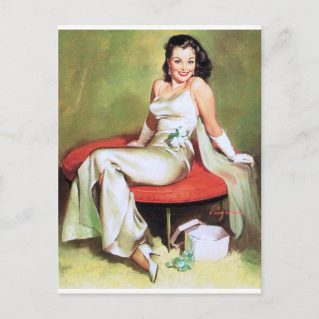 Enchanting Pin Up Postcard (Front)