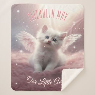Enchanting Pink Kitten with Angel Wings