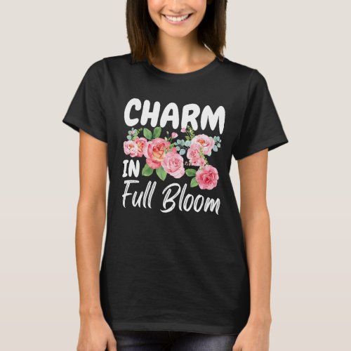 Enchanting Pink Roses Charm In Full Bloom Design T_Shirt