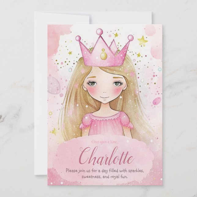Enchanting Princess Celebration Invitation (Front)