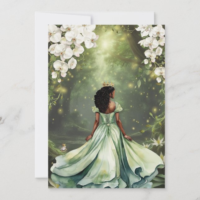 Enchanting Princess & Frog Green Dress Sweet 16 Invitation | Zazzle