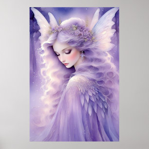 Enchanting Purple Glow Fairy Poster