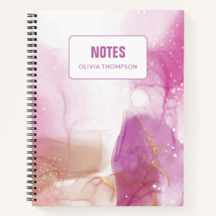 Enchanting Purple Pink Gold Customizable Notebook