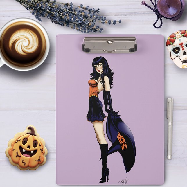 Enchanting Purple Retro Fantasy Witch Clipboard (Creator Uploaded)