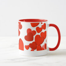 Enchanting Red Colored Heart Mug