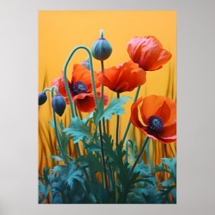 Enchanting Red poppies Poster