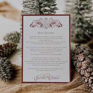 Enchanting Red Santa Claus Christmas Day Letter