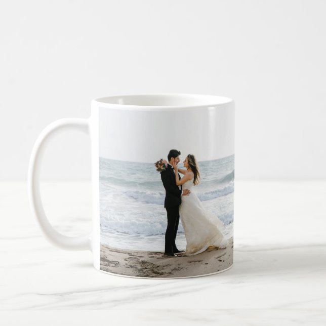 Enchanting Romantic Wedding Day Photo Mug (Left)