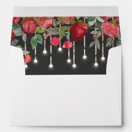 Enchanting Roses and Lights Rose Garden Wedding Envelope