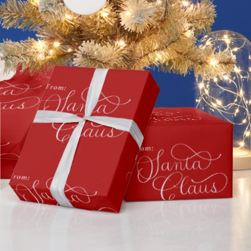 Enchanting Santa Claus North Pole Christmas Wrapping Paper