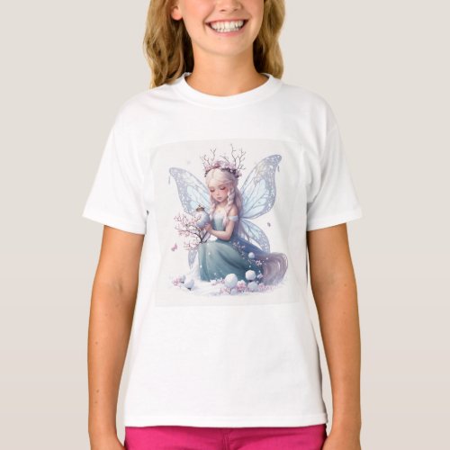 Enchanting Snow Fairy Realistic Sweetness  T_Shirt