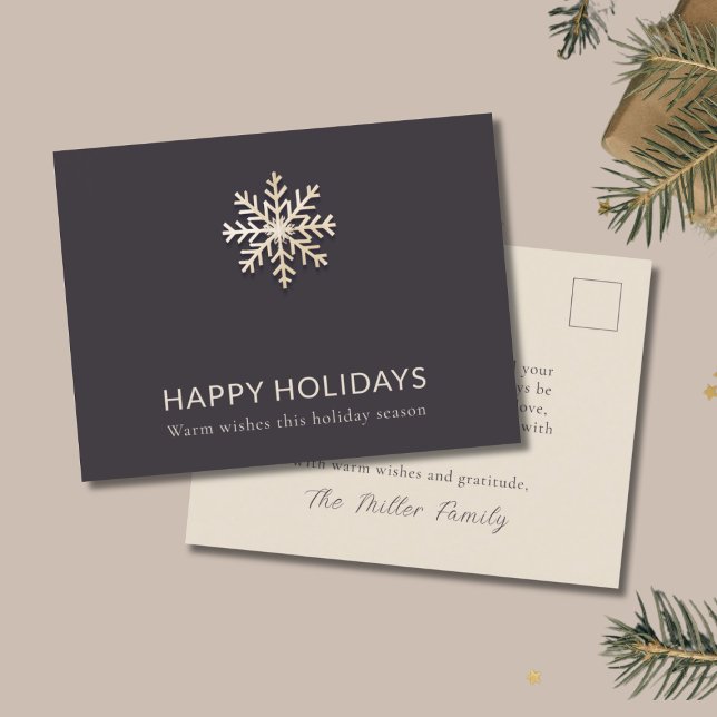 Enchanting Snowflake Happy Holidays Holiday Postcard (Creator Uploaded)