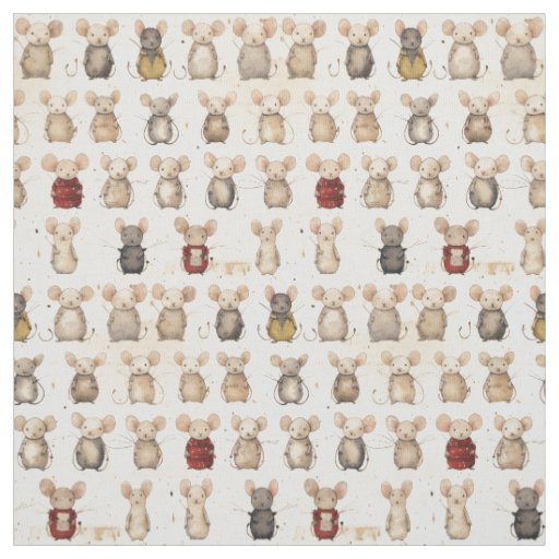 Enchanting Tails: Whimsy Mice  Fabric