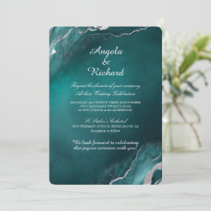 Enchanting Teal Elegance Invitation