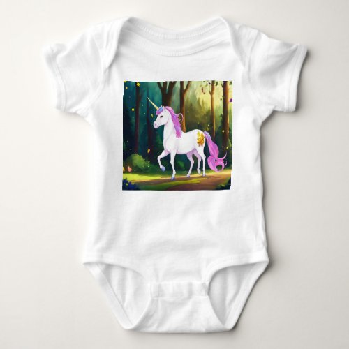 Enchanting Unicorn Art Baby Bodysuit
