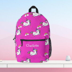 Enchanting Unicorn Dreams: Pink Sparkle Adventure Printed Backpack