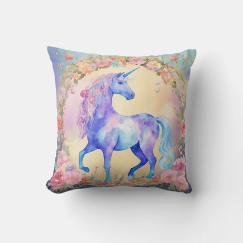 Enchanting Unicorn Dreams Throw Pillow Throw Pillow