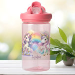 Enchanting Unicorn Water Bottle<br><div class="desc">Keep your little ones stylishly hydrated with this personalized unicorn water bottle! Featuring two adorable unicorns, a colorful rainbow, and your child's name, this bottle adds a touch of magic to any adventure. Perfect for school, birthday parties, or outdoor play, the fun design and easy-to-use spout make staying hydrated a...</div>