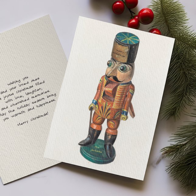 Enchanting Vintage Nutcracker by Mina Lowry Holiday Card (Creator Uploaded)