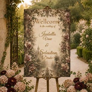 Enchanting Vintage Orchid Wedding Foam Board