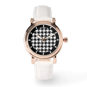 Enchanting Vintage Style Houndstooth Pattern Watch