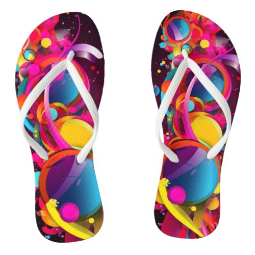 Enchanting Watercolor Dream Flip Flops