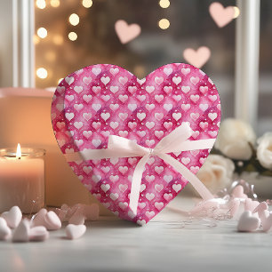 Enchanting Watercolor Hearts   Polka Dots Pattern Wrapping Paper