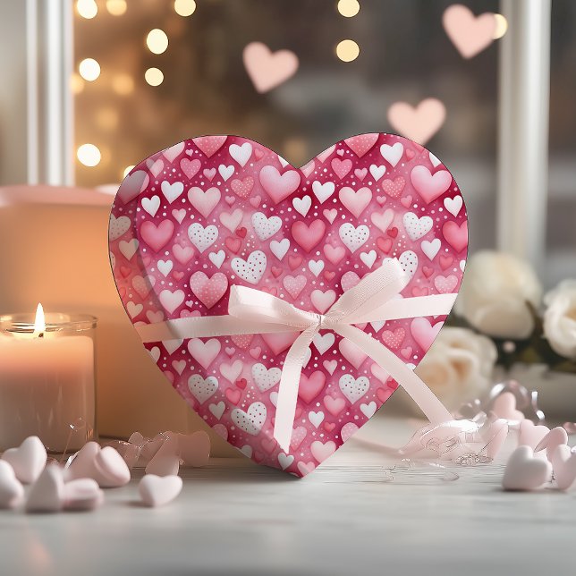 Enchanting Watercolor Hearts | Polka Dots Pattern Wrapping Paper (Enchanting Watercolor Hearts and Polka Dots Pattern Wrapping Paper)