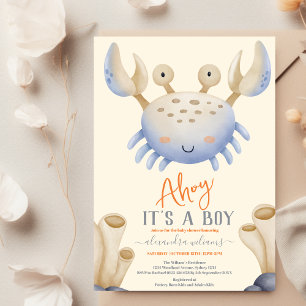 Enchanting Watercolor Under-the-Sea Baby Shower Invitation