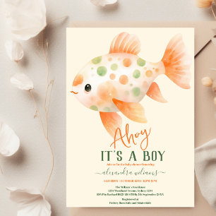 Enchanting Watercolor Under-the-Sea Baby Shower Invitation