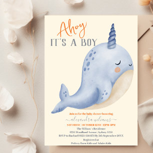 Enchanting Watercolor Under-the-Sea Baby Shower Invitation
