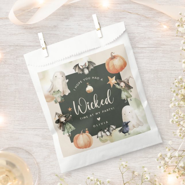 Enchanting Wiches Kids Halloween Birthday Favor Bag (Clipped)