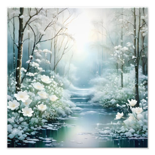 Enchanting Winter Bloom Photo Print