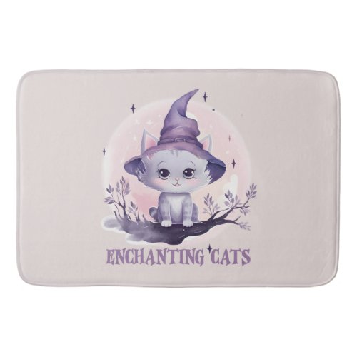 Enchanting Witch Cat Bath Mat