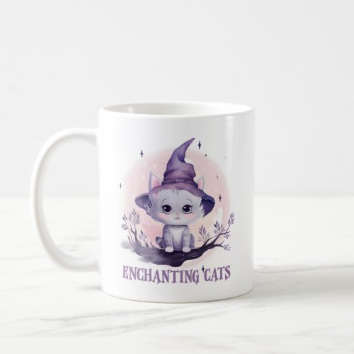 Enchanting Witch Cat  Coffee Mug