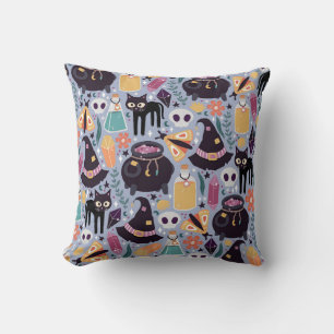 Enchanting Witchcraft Collage Throw Pillow