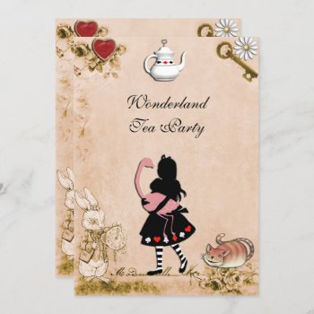Enchanting Wonderland Tea Party Mother`s Day Invitation by Sarah_Designs at Zazzle