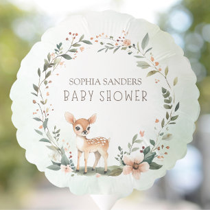 Enchanting Woodland Deer Baby Shower Balloon
