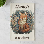 Enchanting Woodland Fox with Custom Name Kitchen Towel<br><div class="desc">Add a cozy forest touch to your kitchen with this Woodland Fox Personalized Kitchen Towel. Featuring a beautifully illustrated fox surrounded by foliage and your custom name,  this towel is perfect for woodland or rustic home decor.

Makes a lovely housewarming or hostess gift for fox lovers and nature fans.</div>
