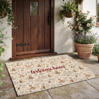Enchanting Woodlands Animals Doormat