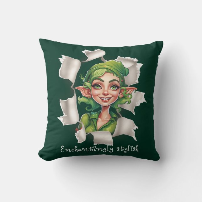 Enchantingly stylish throw pillow (Front)
