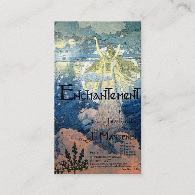 Enchantment art nouveau magic business card (Front)
