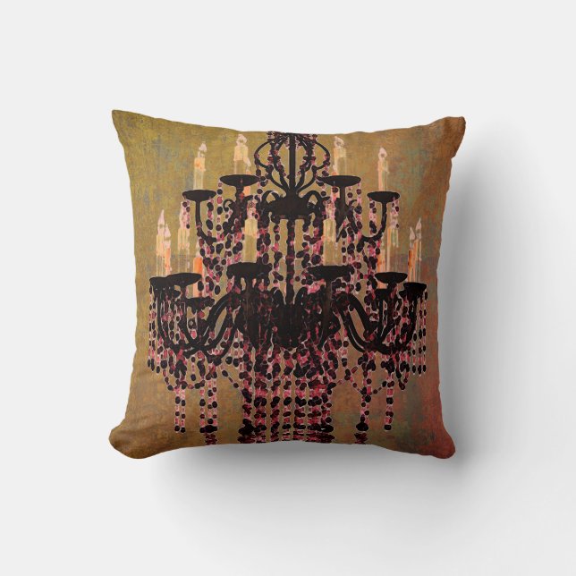Enchantment Chandelier - (OUTDOOR Option) 16X16 Throw Pillow (Front)