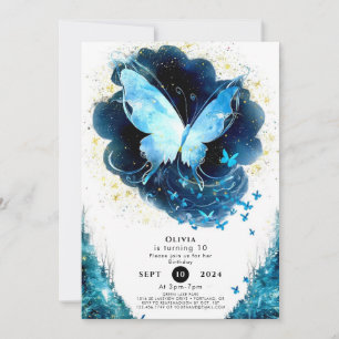 Enchantment Fun Butterfly Birthday Invitation