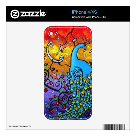 Enchantment Peacock iPhone 4 Skin (Product)