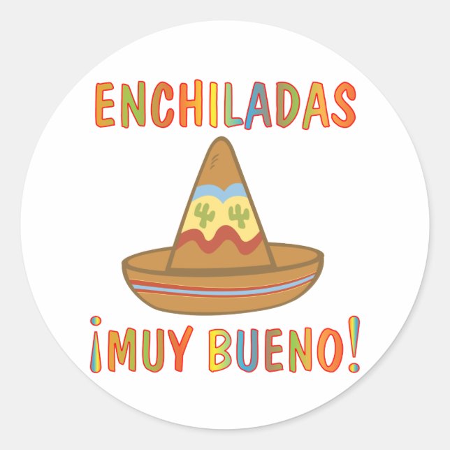 ENCHILADAS CLASSIC ROUND STICKER (Front)