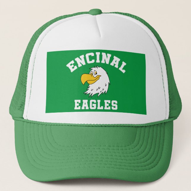 Encinal Eagles Green Trucker Hat (Front)