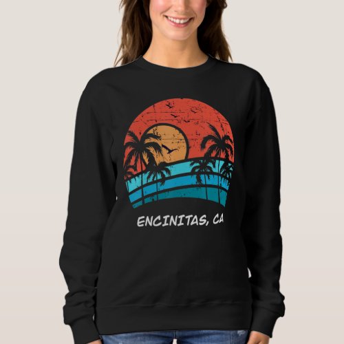 Encinitas Beach California Sunset Summer Classic V Sweatshirt