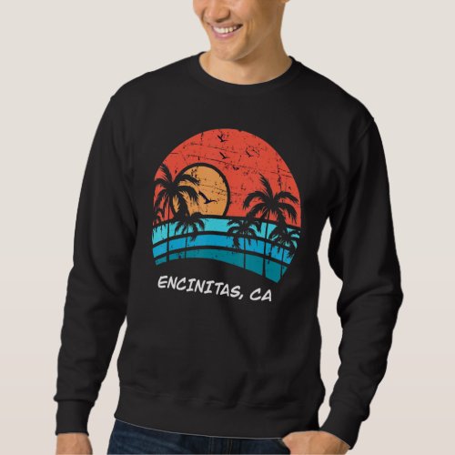 Encinitas Beach California Sunset Summer Classic V Sweatshirt